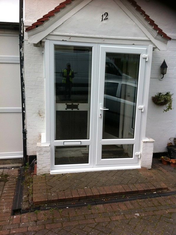 uPVC French doors fitted as front entrance in Notting Hill